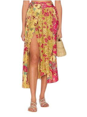 X- Revolve Agua Bendita Kaylee Skirt in Foulard Floral print, size small. NWT